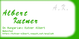 albert kutner business card